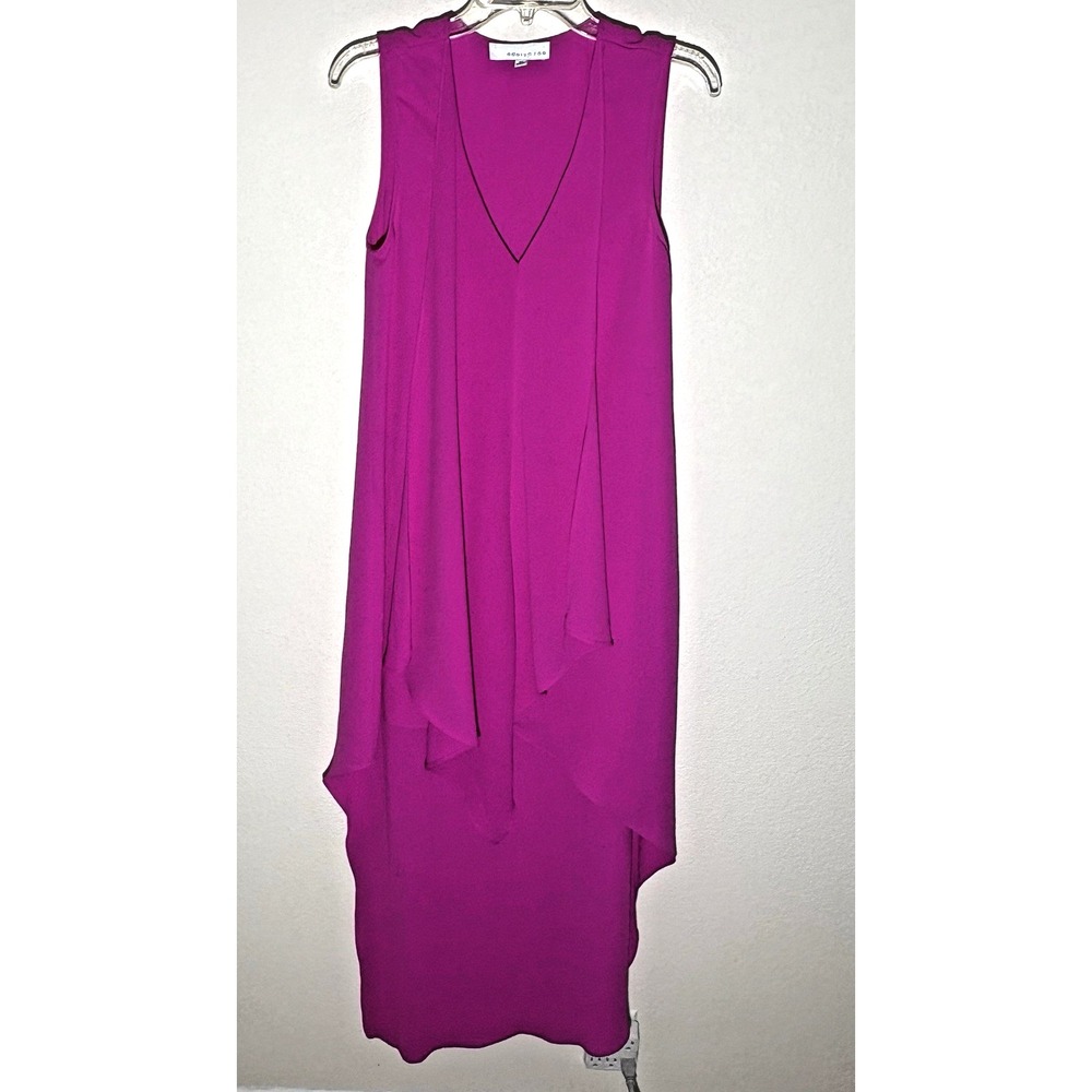 Adelyn Rae‎ Dress XS Purple Sleeveless V Neck Cascade Party Cocktail